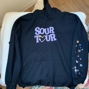 Olivia Rodrigo Sour Tour Official Merch Black Hoodie Large